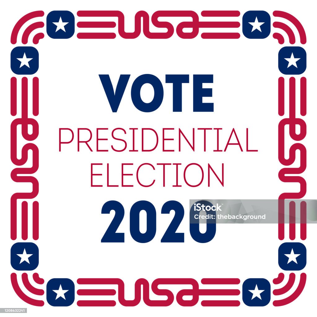 원래 프레임 2020 년 미국 대통령 선거 포스터 미국 선거 배너 11월 3일 투표 초대 2020년에 대한 스톡 벡터 아트 및 기타  이미지 - Istock