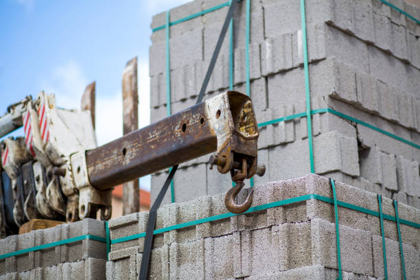 istock Crane tip standing next to briquettes in Turkey 1208634479