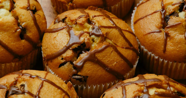 istock Organic Vanilla and chocolate muffins close up 1208638533