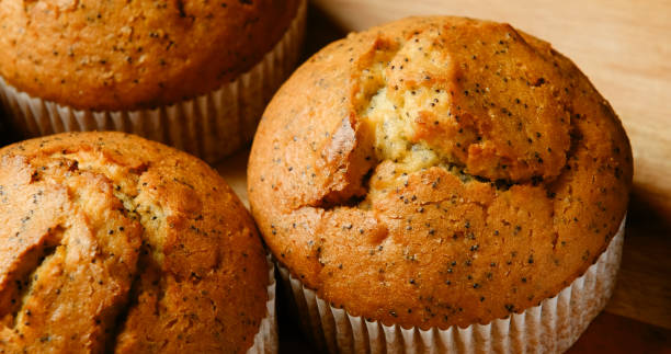 istock Organic lemon and poppy seed muffins from above 1208638577