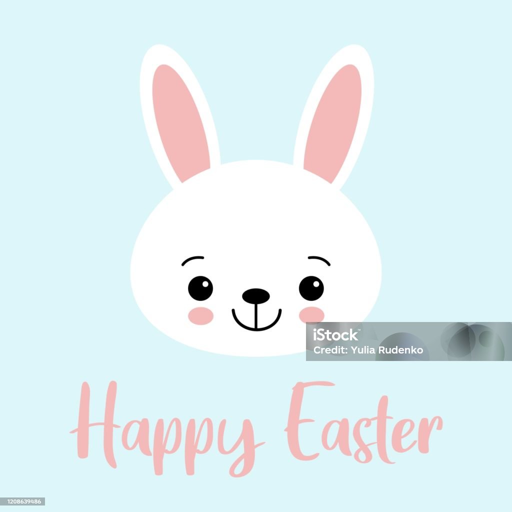 Minh Họa Happy Easter Bunny Vector Nhân Vật Hoạt Hình Thỏ Dễ ...