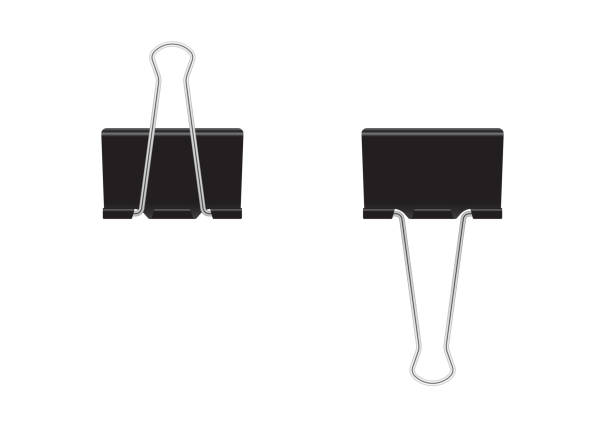 istock Metal paper clip or binder. Realistic style illustration 1208639658