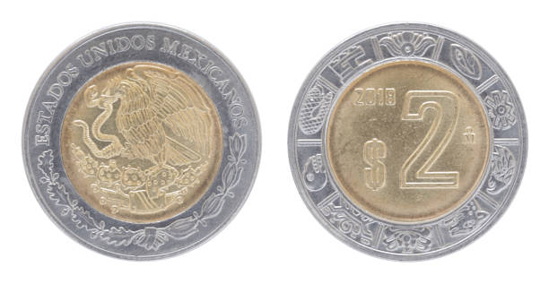 istock Mexican 2 pesos coin from both sides 1208640685