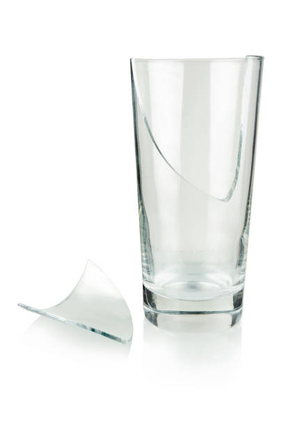 istock Broken glass glass on a white background. 1208648198
