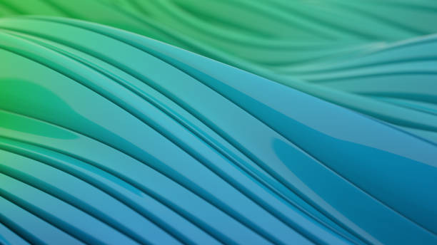 istock Abstract blue liquid wave shape. Luxury smooth background. 3D render for nature and sea advertising. 1208649342