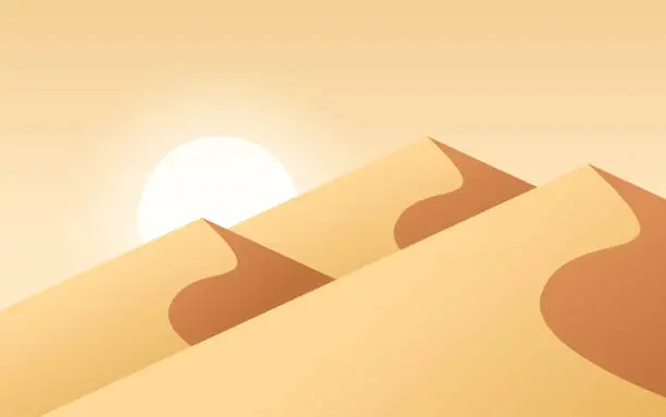 Vector illustration of Desert Sand Dunes