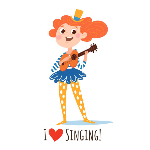 Cartoon Vector Characters Play Guitar And Sing A Song Stock Illustration -  Download Image Now - iStock