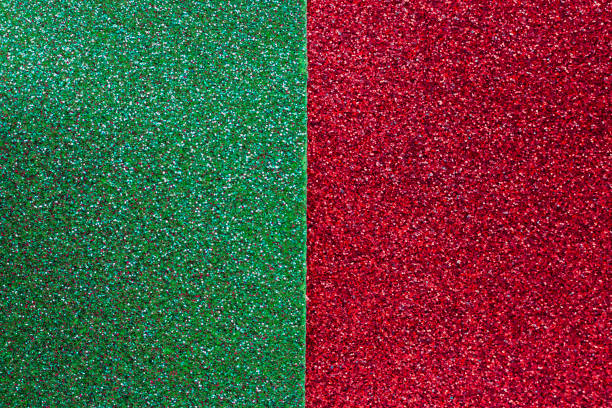 istock Red and green background. Glitter texture 1208658391