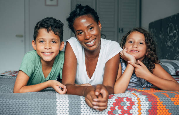 istock Happy family at home. 1208659393
