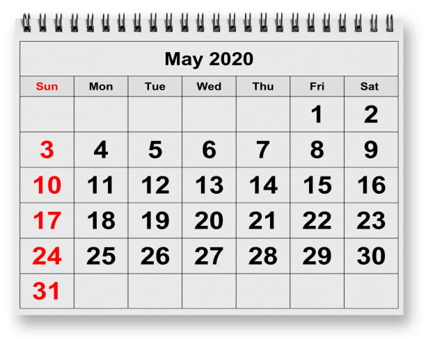 istock Monthly calendar - May 2020 1208661203