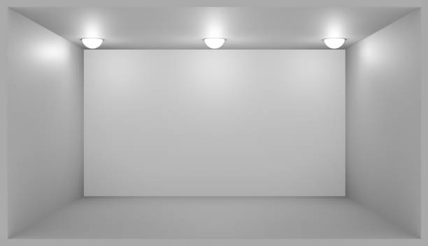 istock Background with abstract grey interior in room 1208661231