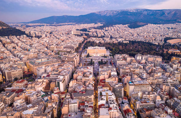 istock Athens downtown Syntagma square at dusk 1208664973