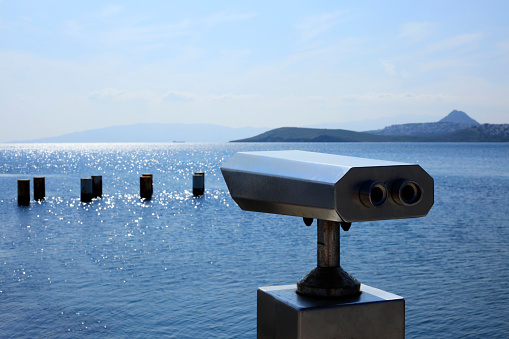 Coin operated binoculars and View Landscape