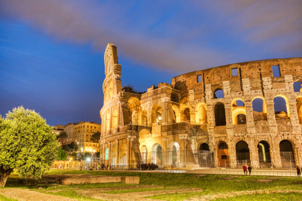 istock Illuminated Colosseum at Dusk, Rome, Italy 1208671617