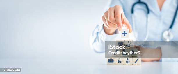 Health Insurance Concept Stock Photo - Download Image Now - Healthcare And Medicine, Medical Exam, Doctor