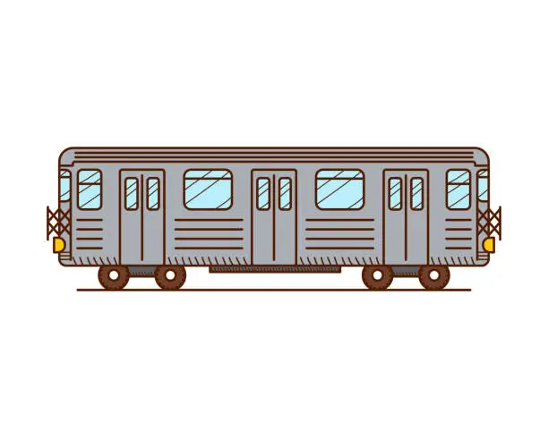 Vector illustration of Subway train