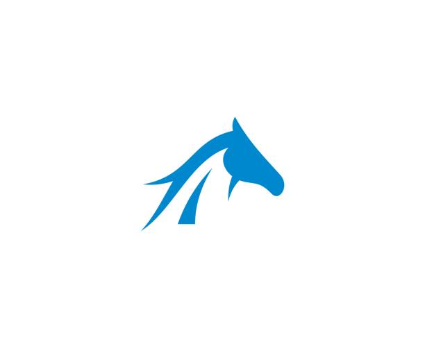 illustrazioni stock, clip art, cartoni animati e icone di tendenza di logo del cavallo - tame