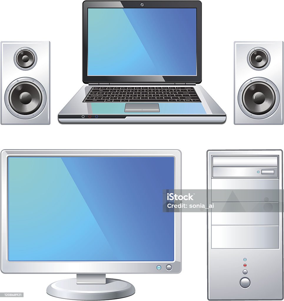 Computer System Colorfull Image Computer System Stock Illustration - Download Image Now - Color Image ...