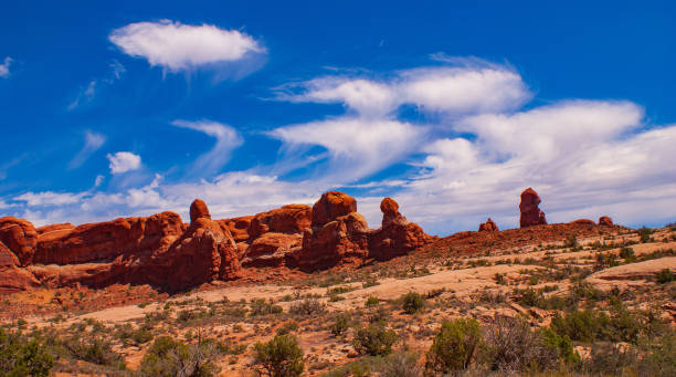 istock Clouds and Sandstone in Arches National Park 1208691526
