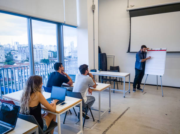 istock Group of university students at the classroom 1208691677