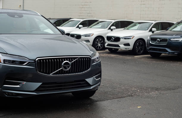 Halifax, Canada - February 25, 2020 - 2020 Volvo XC90 Suvs at a dealership in Halifax's North End.