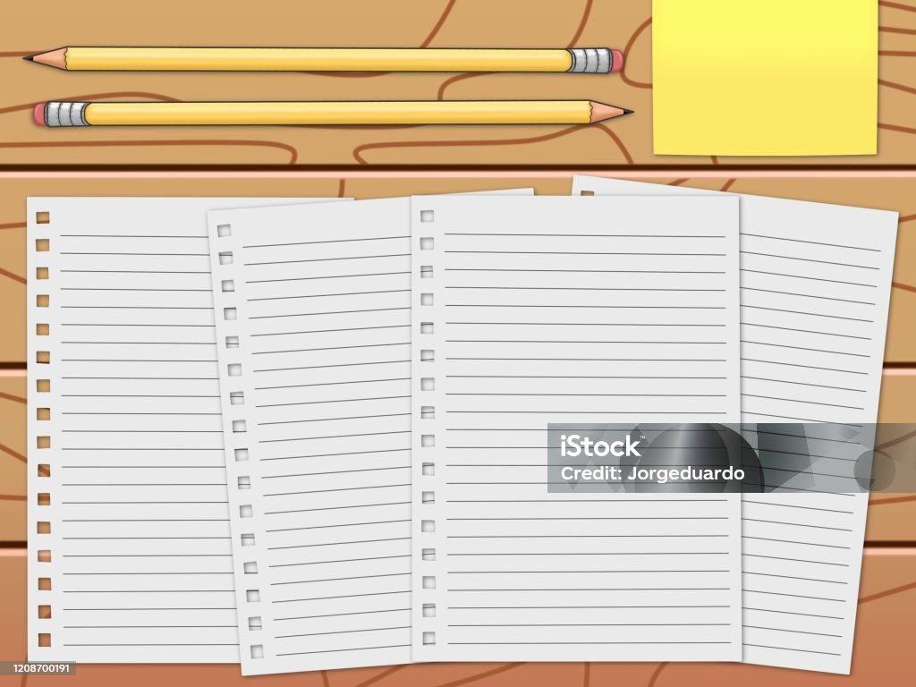 Several Messy Pages Stock Illustration - Download Image Now ...