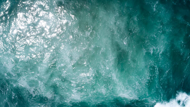 istock Drone aerial view of sea wave surface 1208704174