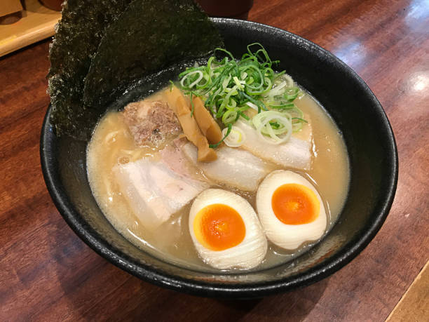 istock Japanese noodle in pork bone soup. 1208704510