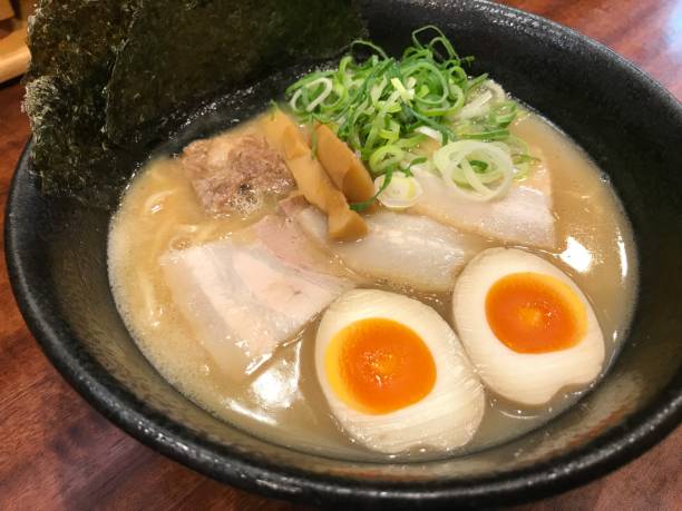 istock Japanese noodle in pork bone soup. 1208705998