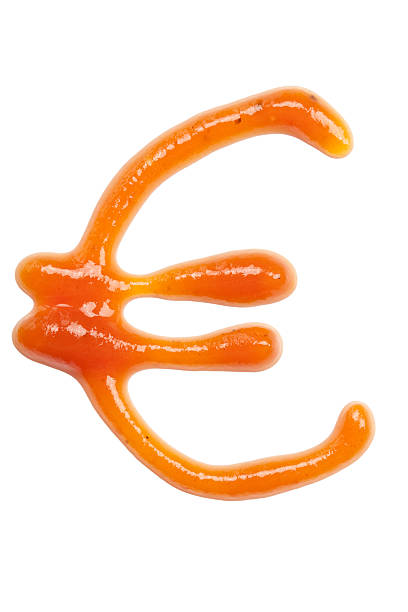 istock ketchup letter euro symbol, isolated on white background 120870606