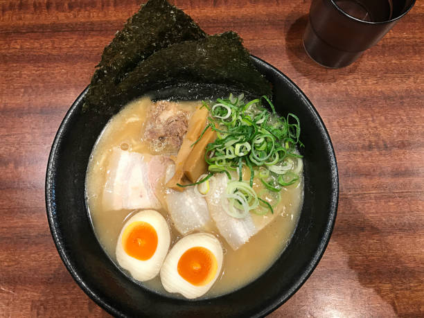 istock Japanese noodle in pork bone soup. 1208706567