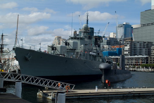 Sydney, Australia, war ships in the maritime museum in Darling Harbor