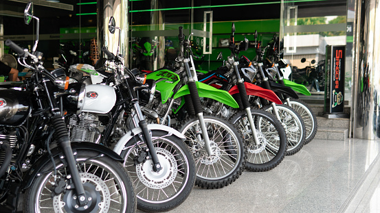 Bangkok, Thailand -24 february 2020:new models of Honda sports motorcycles in the auto center