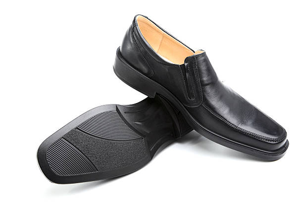 istock Pair of black man's shoes 120872280