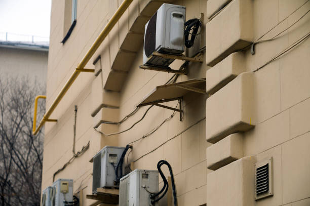 istock Air conditioners mounted on the wall 1208724443