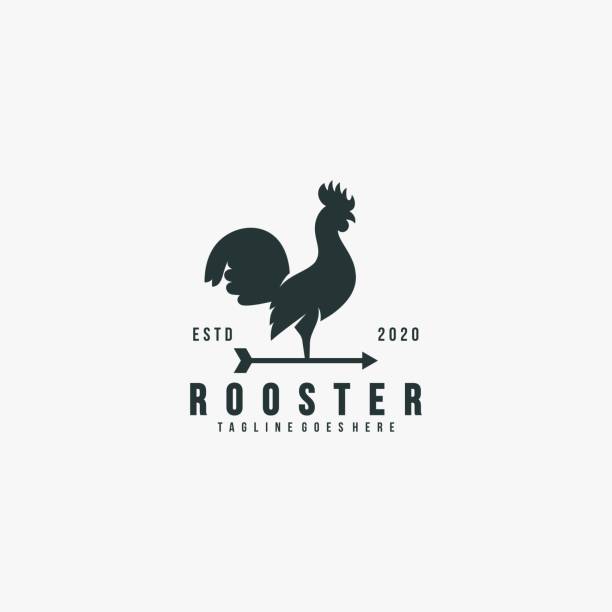 Vector Illustration Rooster Pose Silhouette Style. Vector Illustration Rooster Pose Silhouette Style. meat silhouettes stock illustrations
