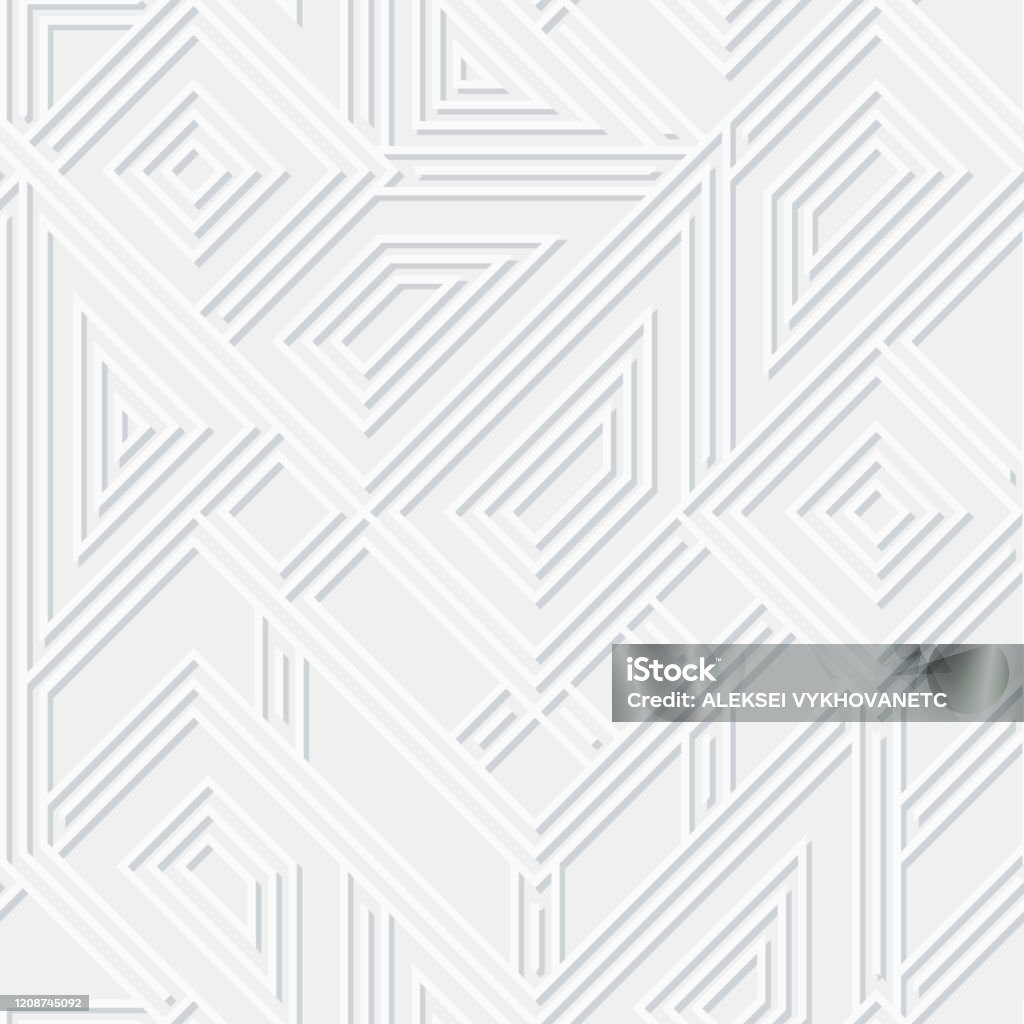 White Geometric Pattern Stock Illustration - Download Image Now ...
