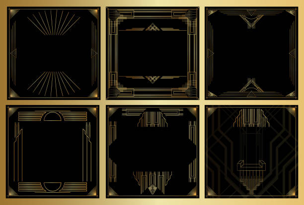 istock Set of six luxury geometric background with space for text. 1208745390
