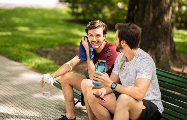 istock Resting after exercising at the park 1208747467