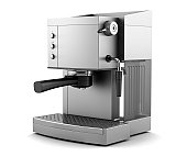 modern coffee machine isolated on white background with clipping path