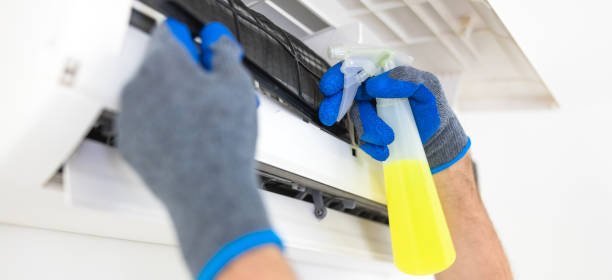 istock Aircondition service and maintenance, fixing AC unit and cleaning the filters. 1208754449