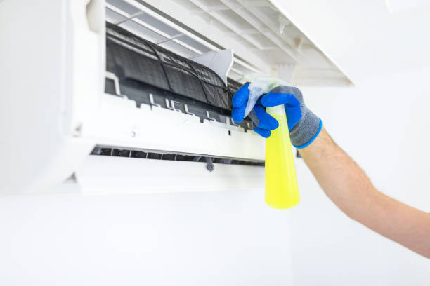 istock Aircondition service and maintenance, fixing AC unit and cleaning the filters. 1208754657