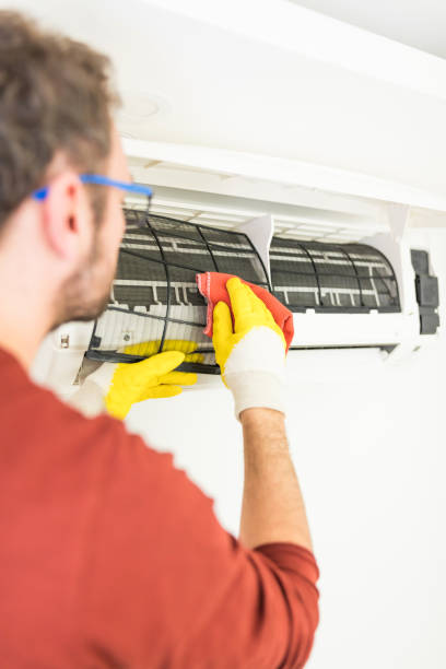 istock Aircondition service and maintenance, fixing AC unit and cleaning the filters. 1208754721