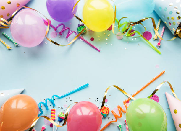 istock Happy birthday or party background 1208758833