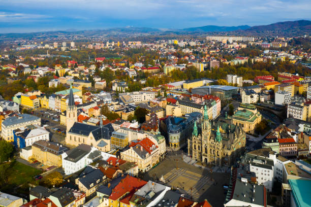 istock View from drone of Liberec, Czech Republic 1208760030