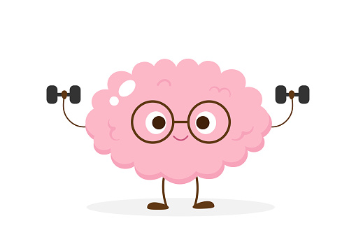 Cartoon Brain Lifting Dumbbells Vector Stock Illustration - Download Image  Now - Memories, Exercising, Intelligence - iStock
