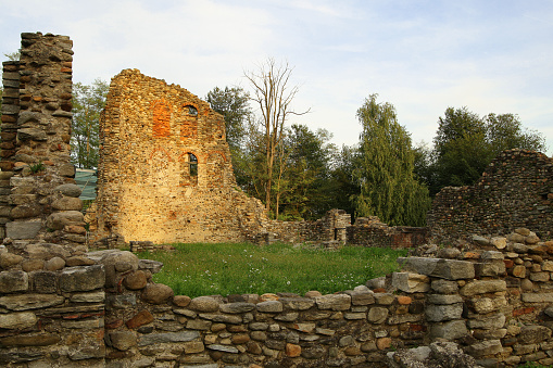 View of the archaeological ruins of the medieval village of Castelseprio, in Lombardy