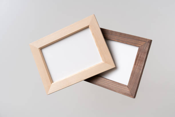 istock top view of two brown wood photo frame on white 1208761534