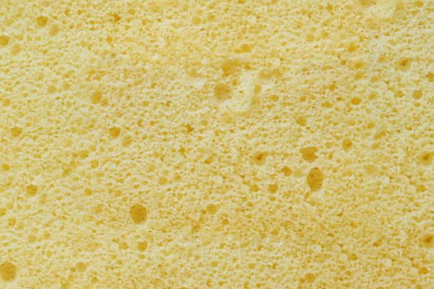 close up sponge cake texture - dieting food cake sponge cake imagens e fotografias de stock