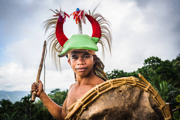 istock Indonesia War Whip Fighter Manggarai Caci Dancer Flores Island 1208763225
